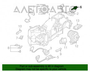 Senzorul de temperatură în cuptorul VW Passat b7 12-15 SUA tip 2