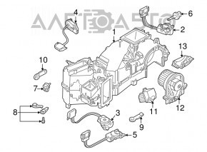 Senzorul de temperatură în cuptorul VW Passat b7 12-15 SUA tip 2