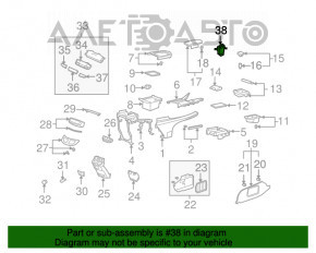 Butonul de pornire a încălzirii scaunului din față stânga pentru Acura MDX 07-13