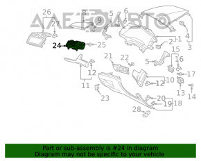 Conducta de aer frontal stânga Honda Clarity 18-21 SUA