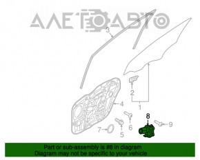 Мотор стеклоподъемника передний правый Hyundai Elantra AD 17-20