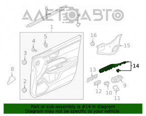 Supapa de control a geamului electric din față stânga pentru Honda Clarity 18-21 SUA, cu finisaj negru din lemn, zgârietură, deteriorare a acoperirii