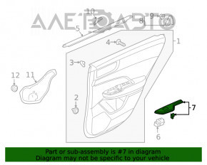 Capacul de control al geamului electric din spate dreapta pentru Honda Clarity 18-21 SUA cu finisaj negru din lemn, zgârieturi