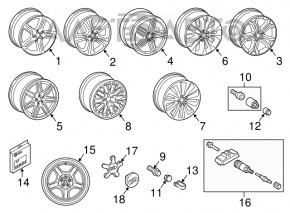 Диск колесный R20 x 8,5J Audi Q5 8R 13-17 бордюрка