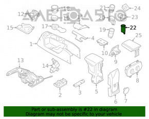 Прикуриватель центральной консоли Ford Ecosport 18-22