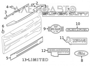 Эмблема значок двери багажника Ford Explorer 20-