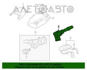 Comutatorul de pe volan, dreapta, pentru Lexus RX350 RX450h 10-15, tipul 2.