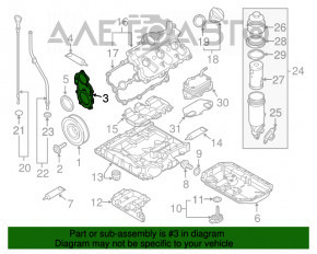 Крышка ГБЦ udi Q5 8R 13-17 3.0 tfsi левая