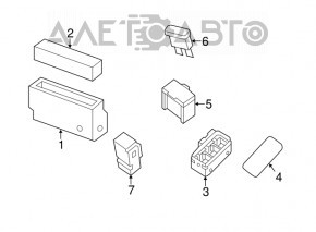 Blocul de rele subcapot dreapta Nissan Leaf 18-22