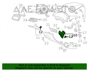 Capacul panoului frontal al butonului central Start Stop pentru Honda Clarity 18-21 SUA, piele neagră