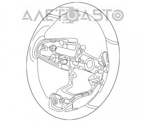 Руль голый Honda Clarity 18-21 usa, резина черный