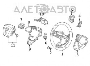 Capacul volanului superior Honda Clarity 18-19 SUA