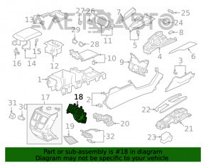 Воздуховод центральной консоли Honda Clarity 18-21 usa