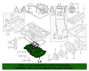 Paletă de ulei BMW 7 16-22 4.4 N63M30 B7 pentru reparații.