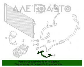Трубка кондиционера конденсер-компрессор BMW 7 16-22 4.4 N63M30 B7