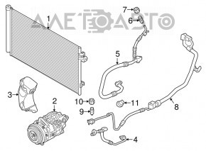 Трубка кондиционера конденсер-компрессор BMW 7 16-22 4.4 N63M30 B7