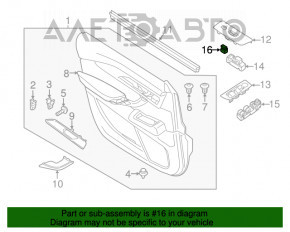 Buton de blocare a portierei dreapta fata Mazda CX-9 16-