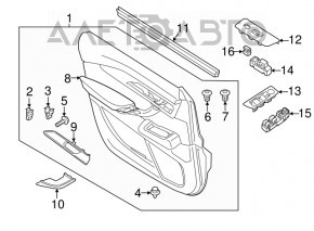 Buton de blocare a portierei dreapta fata Mazda CX-9 16-