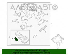 Актуатор моторчик привод печки 2 ряд Nissan Pathfinder 13-20