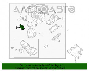 Актуатор моторчик привод печки Nissan 2 ряд Pathfinder 13-20