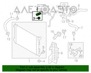 Suport radiator stânga sus Hyundai Elantra UD 11-15