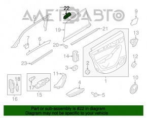 Cârlig pentru fixarea cortinei stânga Audi Q5 8R 09-17 negru