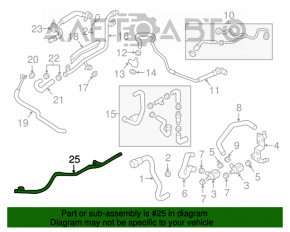 Conducta sistem racire motor Audi Q7 16-19 2.0T nou original OEM