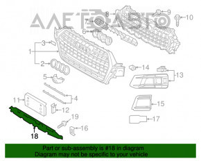 Grila inferioară a barei de protecție față Audi Q7 16-19 nou original OEM