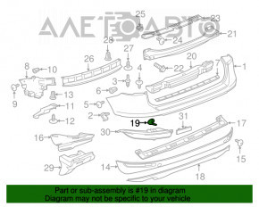 Mufă cârlig remorcare bara spate dreapta VW Touareg 11-14 nou original