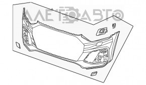 Bara fata goala Audi Q5 80A 21- fara senzori de parcare si spalatoare faruri nou original OEM