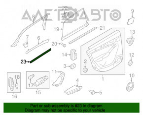 Garnitura sticla spate stanga Audi Q5 8R 09-17 intern