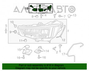 Kit fixare far stanga sus Audi B9 17 - nou original