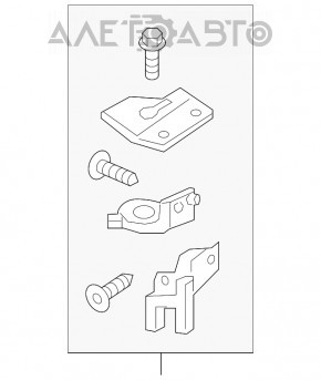 Kit montaj far dreapta sus Audi B9 17 - nou original OEM