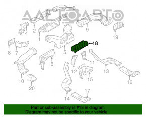 Воздуховод торпеды центральный Ford Fusion mk5 13-20 черн