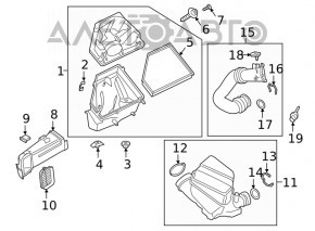 Priză aer pentru BMW 3 G20 19- 2.0T nou original OEM