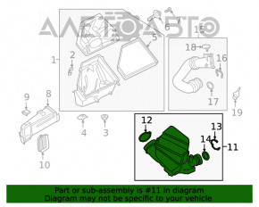 Conducta aer pentru colector BMW 3 G20 19- 2.0T asamblat 2 piese