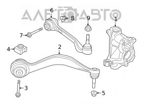 Maneta inferioara fata stanga BMW 3 G20 19- AWD fata nou original OEM