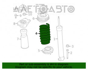 Пружина задняя левая BMW 3 G20 19-22 AWD