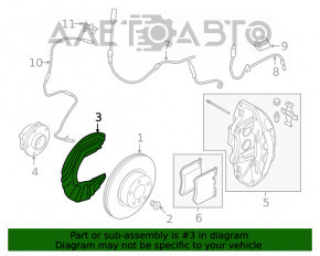 Кожух тормозного диска передний правый BMW 3 G20 19-