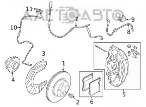 Senzor uzura placutelor de frana fata stanga BMW 3 G20 19 - nou original OEM