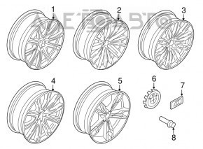 Capac central pentru roata BMW 5 G30 17-23