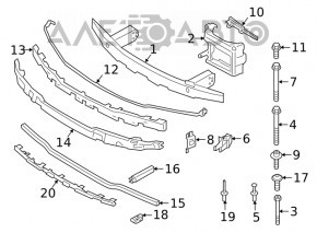 Amplificator bara fata superioara BMW 3 G20 19 - nou original OEM