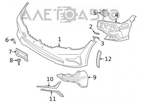 Suport bara fata aripa stanga BMW 3 G20 19- parte inferioara nou original OEM