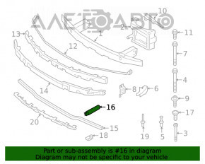 Colț al amplificatorului inferior al barei de protecție față stânga BMW 3 G20 19 - nou original OEM