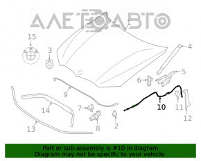 Cablu de deblocare capota piesa spate BMW 3 G20 19 - nou original