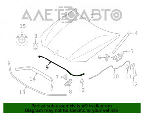 Cablu de deblocare capota parte fata BMW 3 G20 19 - nou original