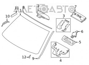 Tura parbriz dreapta BMW 3 G20 19 - nou original OEM