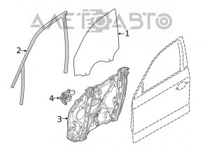 Стеклоподъемник с мотором передний левый BMW 3 G20 19-