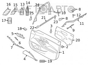 Toc usi interior fata dreapta BMW 3 G20 19- Harman Kardon