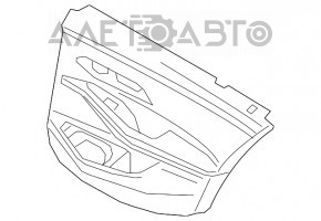Обшивка двери карточка задняя правая BMW 3 G20 19- черная без шторки